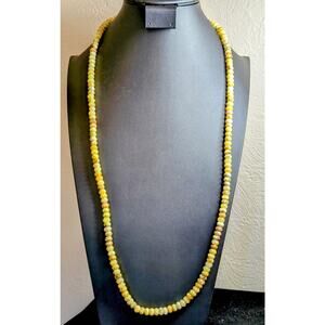 DTR Jay King 925 Silver Faceted Prehnite Beaded 36" Long Necklace 70.4g